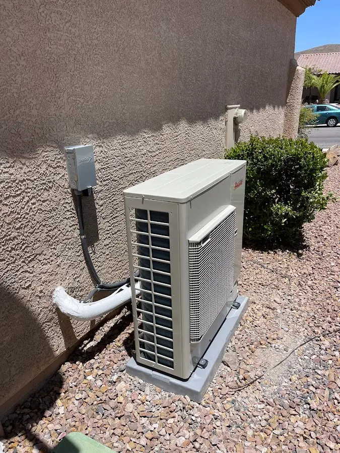 Residential air conditioning condenser unit in Cupertino